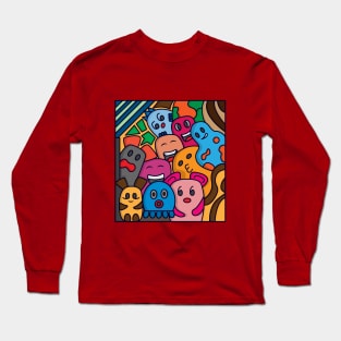 Doodle vector art Long Sleeve T-Shirt